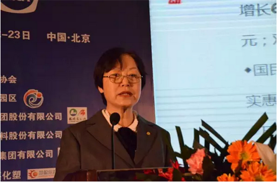 中國涂料工業協會會長孫蓮英女士作主題報告 中國涂料工業協會會長孫蓮英女士作主題報告