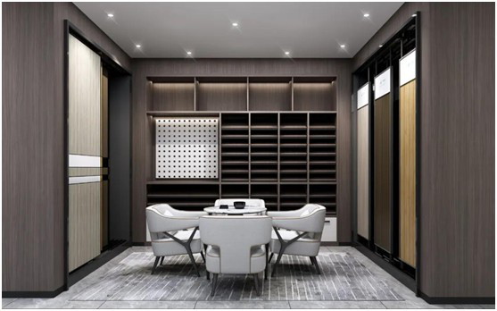 華洲木業：中山戰略合作商232㎡展廳空間展示設計案例